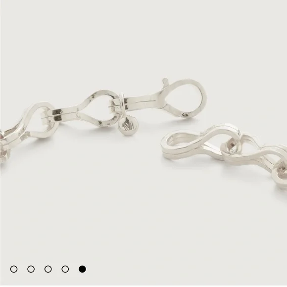 NIB Monica Vinader Infinite Link Bracelet Sterling Silver Chain Classic Timeless - Picture 7 of 7